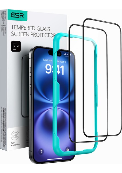 iphone 15 - iphone 16 ANTI-STATIC Temperli Full Cam Ekran Koruyucu 2 Adet