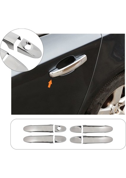 Ford Mondeo Uyumlu 2007-2015 Krom Kapı Kolu 4 Kapı Paslanmaz Çelik