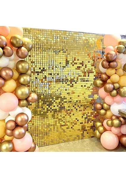 Işıltılı Pullu Payetli Arka Fon Paneli 210X210 cm