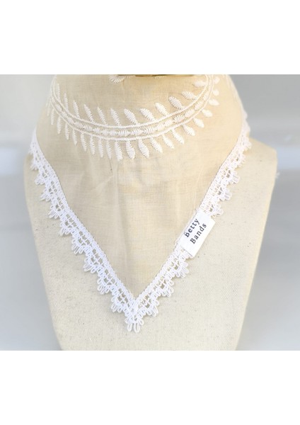 Betty Bands Krem Nakışlı Bağlamalı Bandana – Retro Yaz Stili Pamuklu Eşarp Fular modelleri