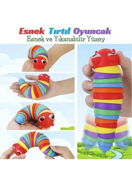 1 Adet Sevimli Tırtıl Oyuncak Straes Giderici Sevimli Rengarenk Anti Streas Solucan Sök Tak fırsatları