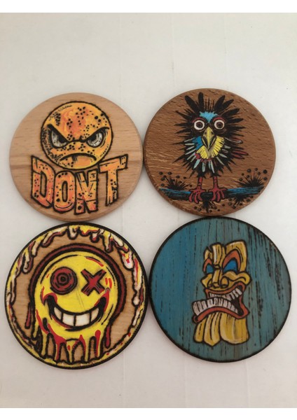 El Yakması Ahşap Bardak Altlığı fiyatları