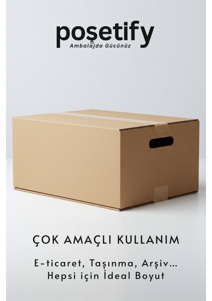 El Geçmeli Çift Oluklu Koli 60X40X40 | 5’li Set | Taşınma ve Ihracat Kolisi modelleri