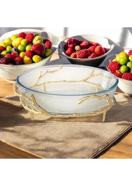 Metal Ayaklı Oval Sunumluk Gold fiyatları