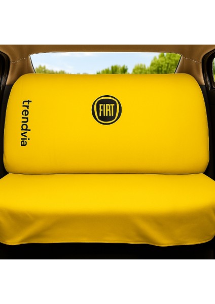 Fiat Logolu Sarı Penye Oto Koltuk Kılıfı Ön ve Arka Takım - Oto Servis Kılıfı fiyatları