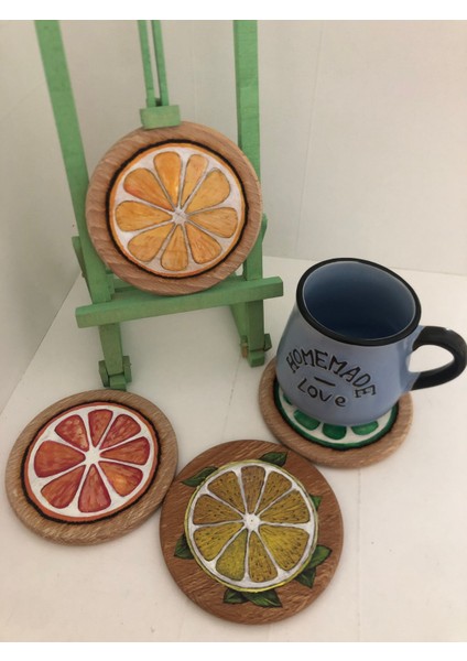 El Yakması Ahşap Bardak Altlığı modelleri