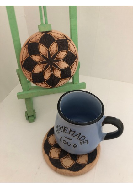 El Yakması Ahşap Bardak Altlığı modelleri