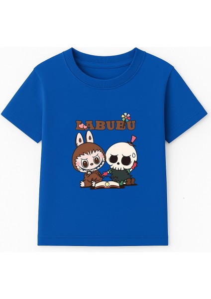 Labubu Karakter Baskılı Çocuk Tişörtü Pamuklu, Renkli Seçenekli Erkek Yazlık Kısa Kollu T-Shirt fiyatları