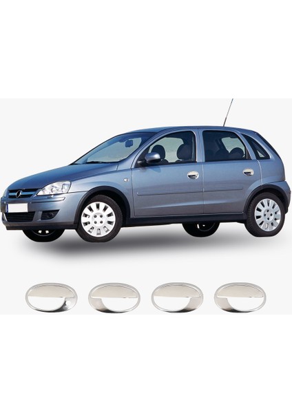 Opel Corsa C Uyumlu 2000-2007 Krom Kapı Kolu 4 Kapı Paslanmaz Çelik fiyatları