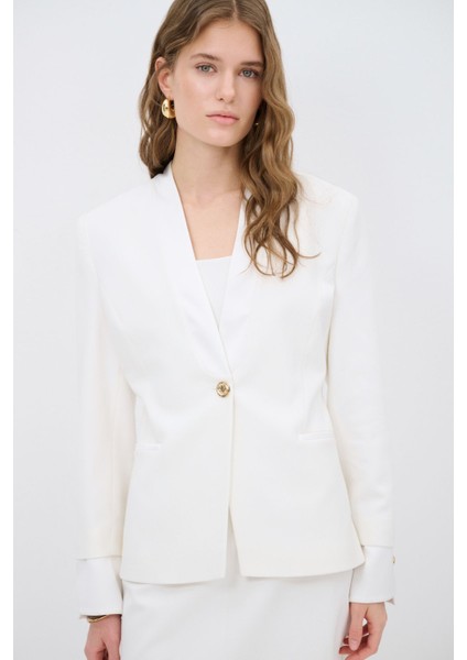 Fleto Cepli Yakasız Ceket fırsatları