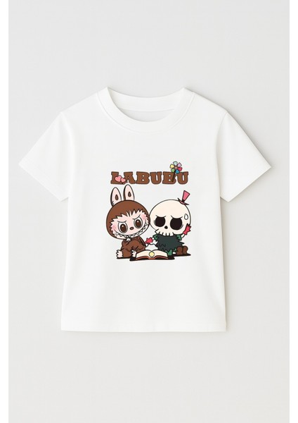 Labubu Karakter Baskılı Çocuk Tişörtü Pamuklu, Renkli Seçenekli Erkek Yazlık Kısa Kollu T-Shirt fırsatları