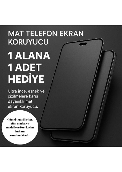 Apple Iphone Tüm Modeller Mat Ekran Koruyucu - Paperlike Doku - Premium Nano Film - Tam Uyumlu - 1 Alana 1 Bedava