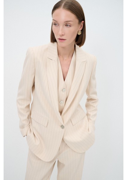 Çizgili Mono Kapama Ceket fırsatları