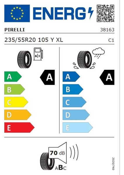 235/55 R20 105Y Xl P-Zero Pz4 (Ne0) Elt Oto Yaz Lastiği (Üretim Yılı:2024) fiyatları