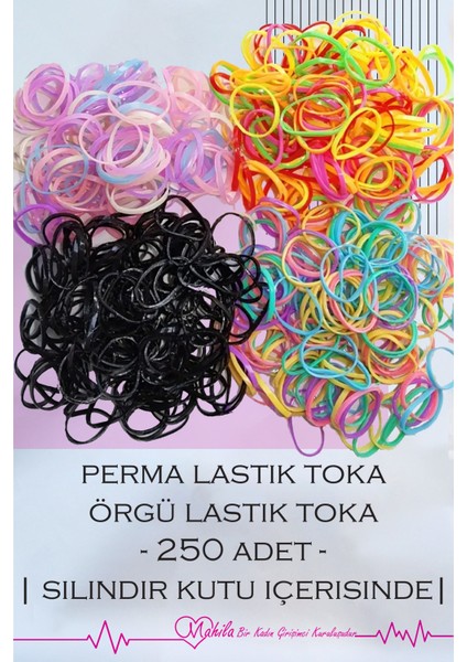 Lastik Toka, Perma Lastiği, Saç Tokası, Örgü Tokası, Saç Lastik Toka | 1 Paket (250 Adet +-10 Adet) fiyatları