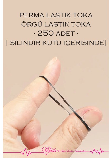 Lastik Toka, Perma Lastiği, Saç Tokası, Örgü Tokası, Saç Lastik Toka | 1 Paket (250 Adet +-10 Adet) modelleri
