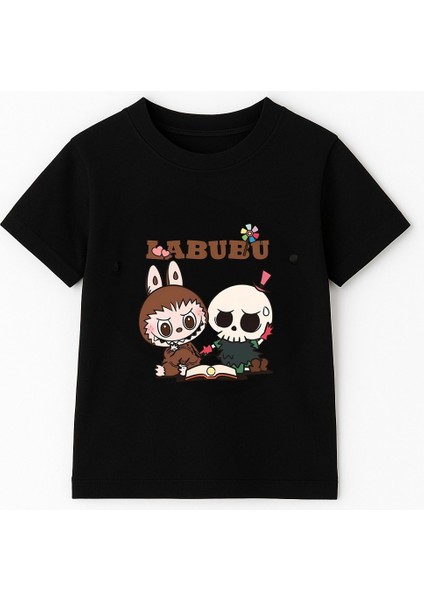 Labubu Karakter Baskılı Çocuk Tişörtü Pamuklu, Renkli Seçenekli Erkek Yazlık Kısa Kollu T-Shirt fiyatları