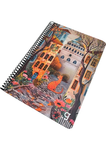 Istanbul Notes Spiralli Defter, Dekoratif Istanbul Tasarımlı, 17X24CM, 80 Yaprak, Kareli, Sert Kapak modelleri