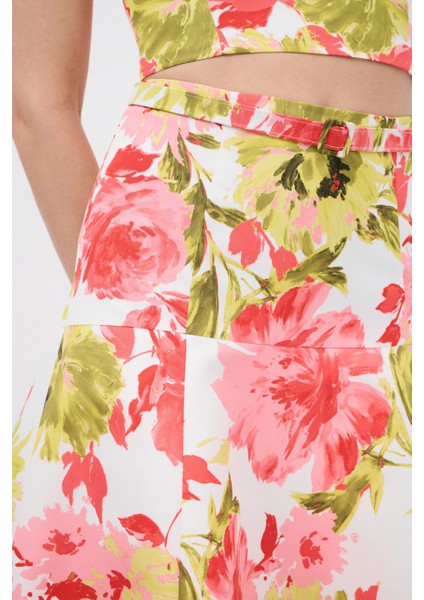 Mert Aslan Yüksek Bel Desenli Etek fırsatları