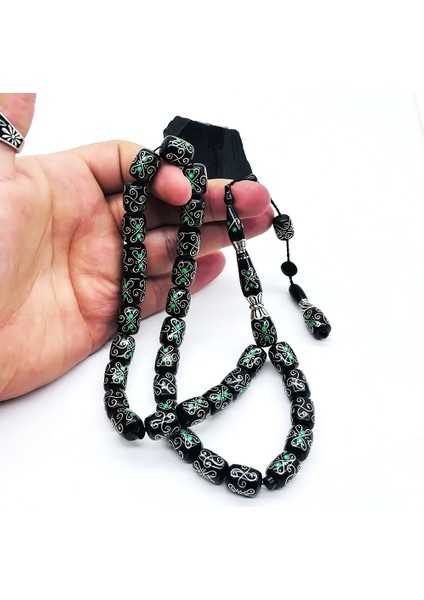 Özel Tasarım İşçilikli Erzurum Oltu Taşı Tesbih fiyatları