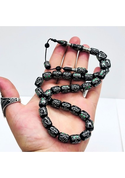 Özel Tasarım İşçilikli Erzurum Oltu Taşı Tesbih modelleri