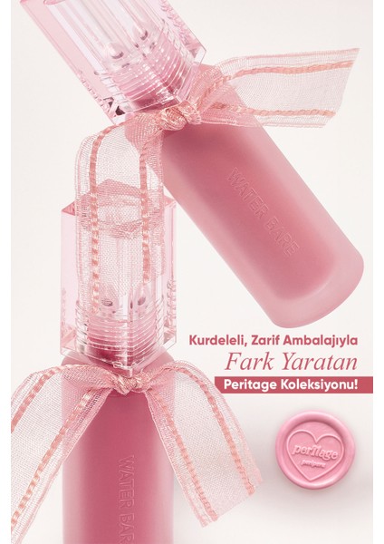 Doğal Tonlarda, Uzun Süre Kalıcı, Işıltılı Tint PERIPERA Water Bare Tint (08 Pure Pink) (Peritage)