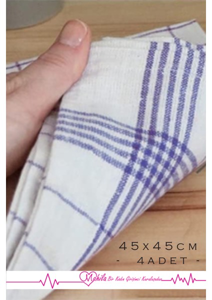 4 Adet %100 Pamuk 45X45CM Torşon Havlu, Gıda Üstü Havlu, Organik Mayalama Havlusu, modelleri