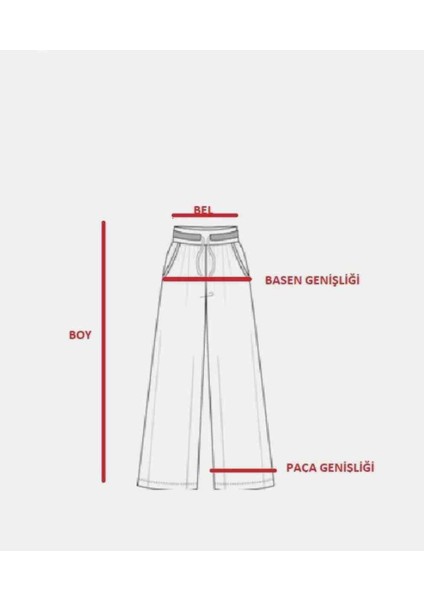 Kadın Yüksek Bel Bol Paça Bel Lastikli modelleri