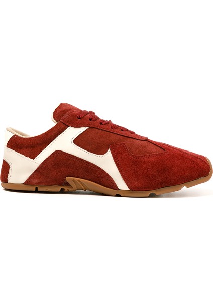 Kadın Sneaker ( Günlük) RC-25Y-187-MIU1005 John May Bordo Süet-Bej Cilt