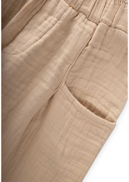 Organik Müslin Pantolon 2-10 Yaş Bej modelleri