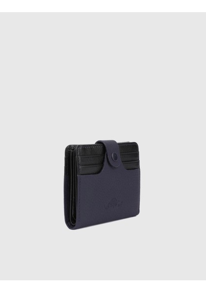 Rainier Hakiki Deri Unisex Lacivert Cüzdan