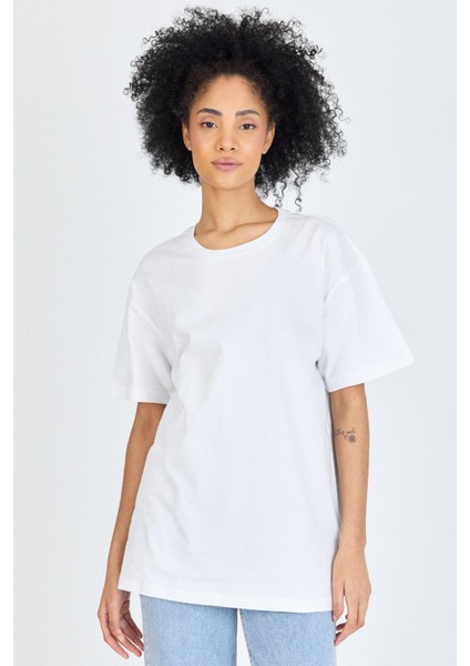 Kadın Basic %100 Pamuk Compact Penye Süprem Oversize Tişört fırsatları