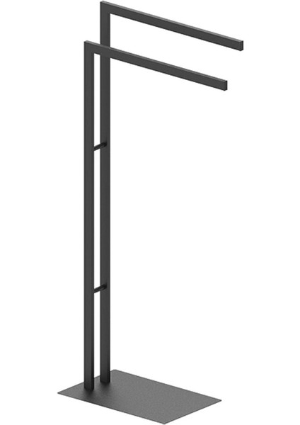 Ayaklı Havluluk, Ikili, 38 x 80.5h x 18 cm - Mat Siyah fiyatları