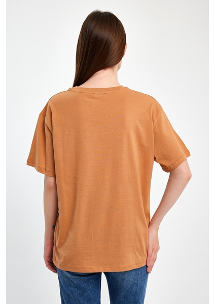 "shine Your Light" Baskılı %100 Penye Süprem Kadın Oversize T-Shirt modelleri