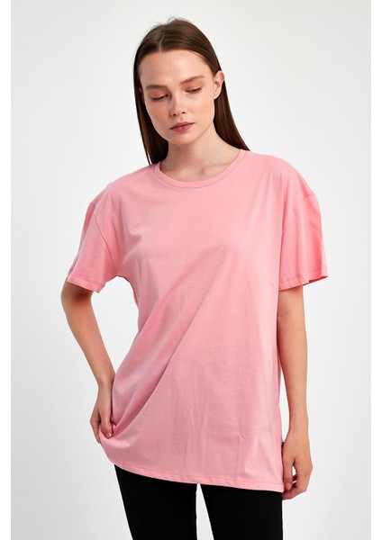Düz Renk %100 Kompakt Penye Süprem Basic Oversize Tişört modelleri