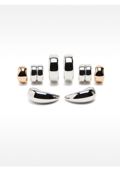Iki Renkli Küpe Set ( 4'lü)