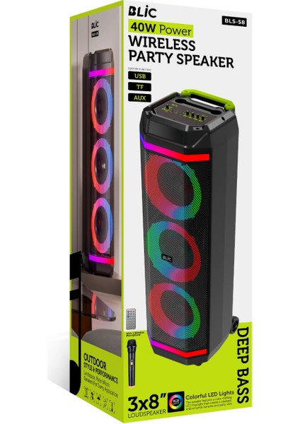 Bls-58 Karaoke Box Kablosuz Hoparlör - Speaker fiyatları
