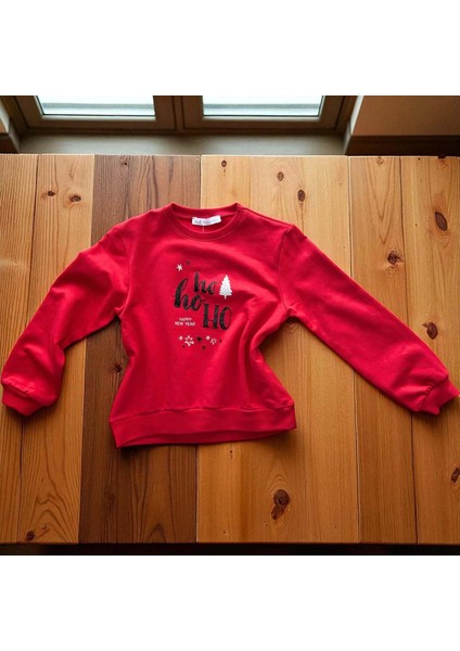 Hohoho Sweatshırt Kırmızı