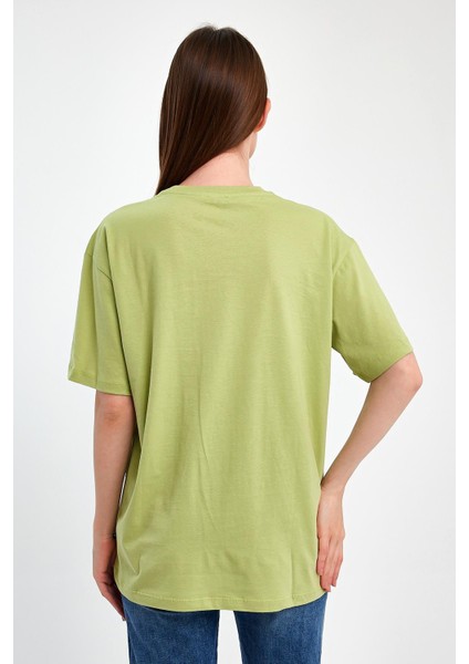 "chosen" Baskılı %100 Penye Süprem Kadın Oversize T-Shirt modelleri