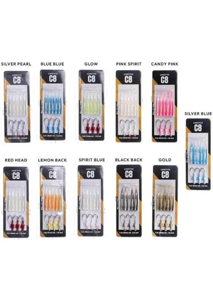 C8 8 cm 5.5 gr Silikon Yem Red Head