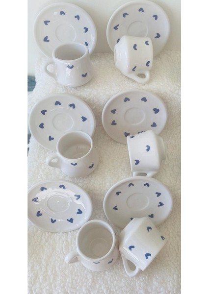 12'li Mavi Kahve Fincanı Seti, Şık ve Kullanışlı Tasarım