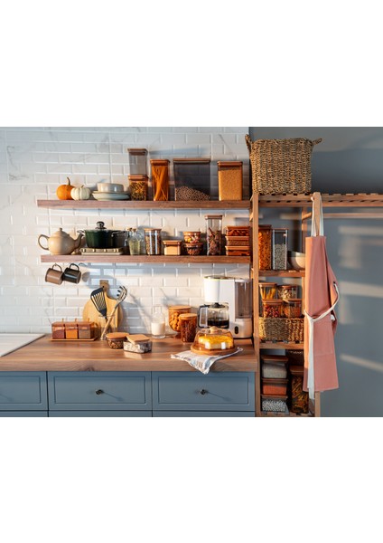 Yuviera 2300ml Ahşap Kapaklı Saklama Kabı 2'li indirimleri