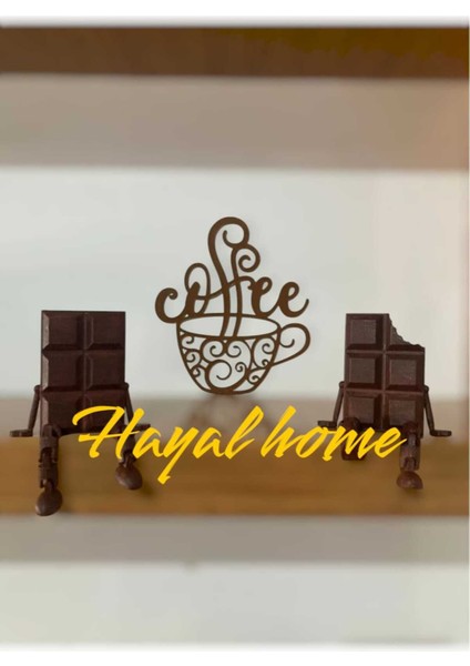 Çikolata Sevimli Kahve Köşesi Biblosu 2 Adet