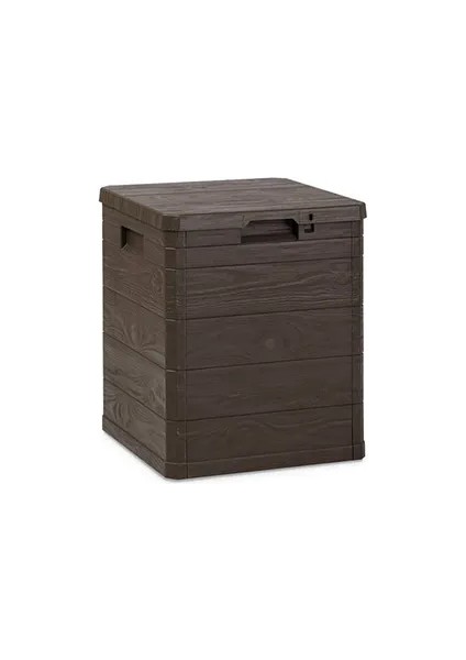 PolivaHome Bahçe Kiler Depolama Sandığı Balkon Saklama Dolabı Kapaklı Plastik Sandık 50X45X50CM 120 Litre Kahverengi fiyatları