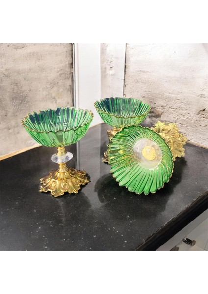 Metal Ayaklı Cam Dondurmalık Yeşil 6lı