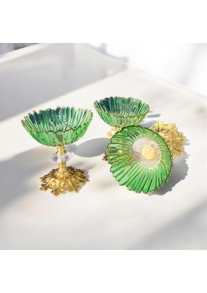 Metal Ayaklı Cam Dondurmalık Yeşil 6lı fiyatları