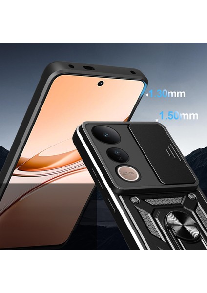 Vivo V50 Lite 4g Kılıf Kamera Korumalı Sürgülü Yüzüklü Armor Military Tank Kızaklı Sert Kapak fiyatları