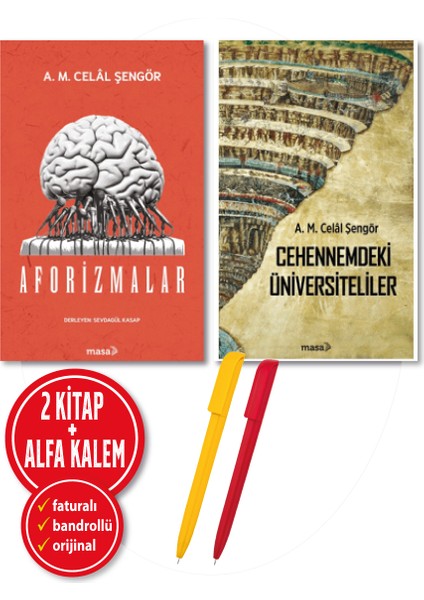 Alfa Kalem+ Celal Şengör Yeni 2 Kitap (Aforizmalar+Cehennemdeki Üniversiteliler)-Masa Kitap