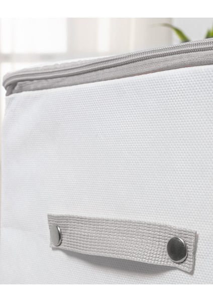 Çiçek Desen Baskılı Hurç - Beyaz/Gri - 64x41x35 cm modelleri