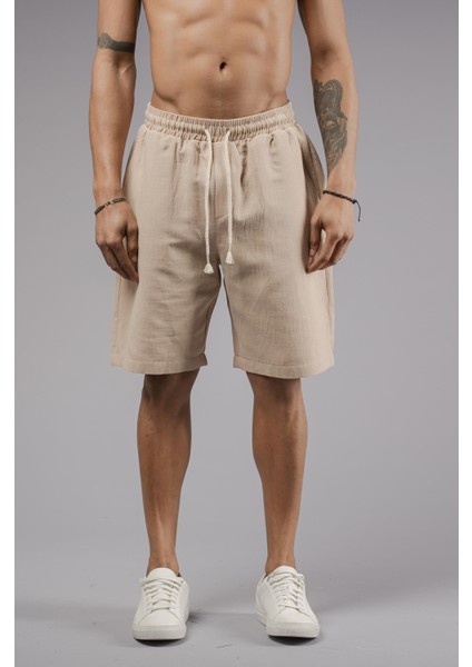 Regular Kalıp Erkek Müslin Şort